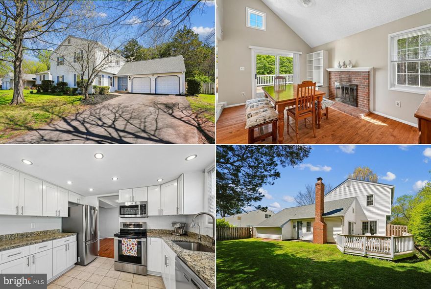 At 250 E. Juniper Ave in Sterling, this classic 4-bedroom, 2.5-bath detached colonial welcomes you home the moment you turn onto its quiet, tree‑lined street. Step inside to a bright, sun‑filled interior where volume ceilings in the family and dining rooms create a sense of space and airiness, accented by the warm glow of a wood‑burning fireplace—perfect for crisp evenings and relaxed gatherings. The heart of the home is the inviting eat‑in kitchen, updated with shaker‑style cabinetry, gleaming granite countertops, stainless steel appliances, and a new water filtration system. Hardwood floors flow throughout, adding warmth and continuity to every room, while energy‑efficient double‑pane windows and doors help keep the home comfortable and quiet year‑round. Sliding doors off the main living area open to a spacious, newly updated deck—ideal for morning coffee, weekend grilling, or entertaining under the stars. The fully fenced, private backyard feels like your own retreat, backing to a peaceful wooded common area. Two storage sheds offer ample space for tools, hobbies, or outdoor gear. An oversized 22' x 25' two‑car garage provides generous room for vehicles plus a workbench or additional storage. Enjoy peace of mind with a new 35‑year architectural shingle roof installed in 2025, complete with a transferable warranty. Thoughtfully maintained and move‑in ready, this bright colonial blends comfort, character, and convenience in a serene Sterling setting.