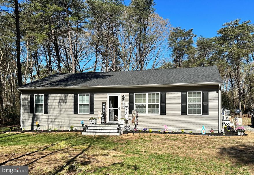 Beautiful, like new rancher built in 2021 offers 4 bedrooms and 2 baths.  Luxury vinyl tile throughout much of the house including the primary bedroom. Seller has upgraded all plumbing fixtures, added kitchen backsplash, added shiplap, fully fenced rear yard with vinyl fencing, and more.  Open kitchen, dining and living area.  Freshly painted and landscaped. Located 45 minutes from Bay Bridge with a short easy commute to Middletown, Dover, Annapolis and DC and the beautiful beaches.  Minutes from Chestertown and Centreville. Located in QA County school district.