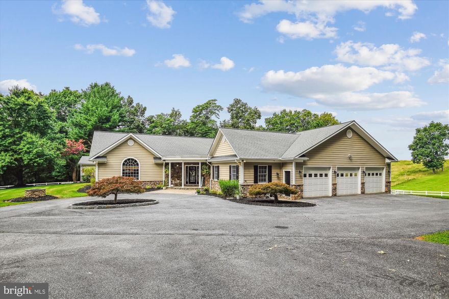 Welcome to 4162 Bill Moxley Road.  This completely custom meticulously maintained  home sits on nearly 7.5 acres with a pool and barn perfect for horses.  The home has 5 bedrooms and 6 bathrooms.  As you enter the front doors you come into the heart of the home, a large family room with high ceilings and hardwood floors.  The family room opens up to the kitchen and a sitting room space with a beautiful stone fireplace.  The kitchen is updated with stainless steel appliances including a commercial grade stove and refrigerator.  The breakfast nook and large pantry are off the kitchen, as well as a Trex deck overlooking the pool.  The primary suite has its own wing of the house with sitting area space and private access to the back deck.  The primary bathroom has a separate oversized shower and jetted tub, tons of mirrors and leads into a huge fully custom closet.  The opposite side of the home has 3 large bedrooms, all with large custom closets and two full bathrooms.  As you head downstairs you pass the billiards rooms, with built in bar, high ceilings and tons of windows letting in natural light.  The basement has a large open space, perfect for a second family room that incudes a second bar, a wood stove and access to the backyard.  There are 2 more large closets and an additional full bathroom in the main basement.  A second basement garage leads to an in-law suite, with 2 bedrooms, one bathroom, living room and full kitchen.  The in-law kitchen has granite countertops, a large island and access to the backyard.  This is an in-laws dream! House includes a Generac whole house generator. Barn has 2 stalls, electric and water.  Conveniently located minutes from Mt. Airy and New Market.  Don't miss out on this rare find!  Schedule a showing today!!