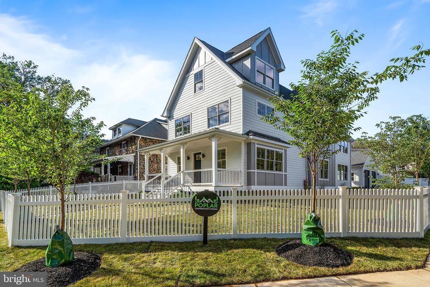 Walk to Wayne spectacular new construction home is finished and ready for you to move right in! Meticulously planned by Wayne-based Poplar Construction + Design, this nearly 4,000-square-foot residence will offer impeccable character, flow and attention to detail. Situated on a premium corner ¼ acre lot in the heart of Wayne, this modern, farmhouse-style home cladded in genuine Hardie® siding and trim with a covered, columned front porch and 8-foot Craftsman’s entryway. Inside, the open-concept first floor boasts 5-inch solid hardwood floors throughout, along with nine-foot ceilings, custom millwork and built-ins and designer light fixtures. The spacious, light-filled chef’s kitchen features gas cooking, high-end appliances, an oversized 10-foot island and an adjacent, concealed butler’s pantry perfect for food and beverage prep and storage. The kitchen opens directly to a spacious, sun-drenched dining room and living room with gas fireplace and French door to access the spacious rear patio and landscaped backyard. A powder room, private front office and mudroom with custom cubby storage and bench seating completes this beautifully finished first floor. Upstairs, you’ll find the coveted 2nd floor laundry room, plus a full hall bath flanked by two spacious bedrooms, each with oversized windows and custom closet organization systems. This floor also houses the large, private primary suite with dual walk-in closets (one with a luxurious center island and built-in bench storage units!), ensuite bath with free-standing soaking tub, spa shower with frameless glass shower door. The oversized primary bedroom features soaring 10-foot ceilings. The third floor, with 9-foot ceilings, contains two additional large bedrooms, a full bath and plenty of storage. For those desiring an extra bonus space and full bath, the finished lower level, which features nine-foot ceilings as well, adds comfort and space. Outside, you’ll find a two-car detached garage with ample storage and a flat, grassy yard perfect for playful days and scenic, breezy gatherings. Zoned for nationally ranked Radnor Township School District and featuring coveted proximity to downtown Wayne, the Radnor trail, SEPTA rail, Farmer’s Market and more, this new construction home brings walkable, luxury living to one convenient Main Line address.   

Walkable to Lancaster Avenue Shops, Restaurants & Wayne Train Station. Radnor Township School District. Easy Access to the Radnor Trail. Convenient Location to King of Prussia - 10 minutes, Philadelphia International Airport - 25 minutes & Center City Philadelphia - 30 minutes. Modern Farmhouse Style. 5 Bedrooms. 4 Full Bathrooms. Powder Room on Main Level. Private Office. 9-Foot Ceilings Throughout. Chef-Inspired Kitchen with Oversized Island. Breakfast Nook. 3,822SF. Abundant Natural Light. Mudroom off Kitchen with Custom Cubbies. Huge Family Room with Gas Fireplace. Finished Basement with Large Bonus Space & Full Bathroom. Storage Everywhere. 2-Car Detach Garage. Designed & Built by Poplar Construction + Design. Call for Details. Owner is PA licensed real estate agent. Agent has a financial interest in the property.