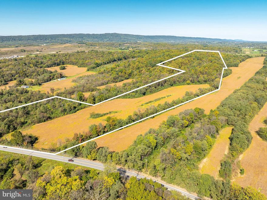 Berkeley County, WV and just 5 miles from Frederick County, VA—two of the region’s fastest-growing areas. With no zoning restrictions, this property offers limitless potential. Recent infrastructure improvements include an I-81 traffic circle and newly elevated exit ramps, enhancing accessibility and traffic flow. The land is primarily flat, with open fields, woods, and direct access to Gerrardstown Rd.  6" main waterline runs along Gerrardstown Rd.   An additional 189+/- acres that adjoins on the south side of Gerrardstown Rd  is also available for $10,000,000 (WVBE2037022).