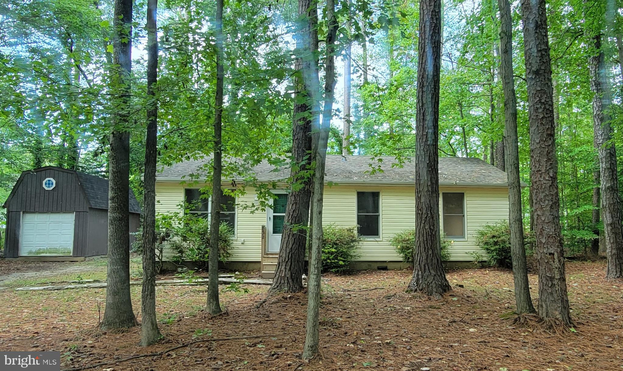 Remodeled rambler. New kitchen cabinets/appliances/hot water heater/flooring. Large yard with 2 sheds.
The barn shed is as big a 1 car garage with a loft. Separate dining room. Stove / refrigerator being installed. This home will go USDA Financing