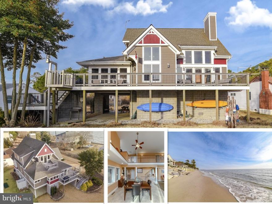 Welcome to our Silver Lining! 
 
This custom-built home will captivate you with its two-story ceilings and open floor plan.  Tranquil views of the Chesapeake Bay to the east and two lakes to the west will inspire lasting memories. 
 
One look at the sunrise will show you the inspiration for the sunrise and sunset palette used throughout the house.  Whether you are inside or outside on the two deck areas, you will be delighted by beautiful views in all seasons.  Anderson windows and doors throughout this home ensure excellent views and secure comfort in any weather.  A Vermont Castings wood stove offers extra warmth and coziness in the cooler seasons.
 
A large, custom-designed kitchen features expansive work spaces and tons of storage offered by beautiful, high-quality cabinetry with dove-tail joints and pull-out drawers.  Silestone countertops and Duraceramic tile floors further enhance the beauty and functionality of this light-filled space.
 
Nest “smart” thermostats provide you with complete control of this dual-zoned home. 

The primary bath on the main level features a champagne-bubble soaking tub plus a glass-enclosed shower.  The large, screened-in front porch offers a peaceful place to relax with coffee in the morning and a glass of wine in the evening. It's also a perfect spot for eating crabs or oysters. The expansive front deck runs across the entire front of the house.  Ever-Grain vinyl decking on the porch, front deck, and upper deck offers care-free maintenance as does the Hardieboard exterior with Azek-trim.
 
A one-thousand pound rated cargo lift near the outer stairway will make moving groceries, firewood, and even furniture and appliances a breeze! 
 
Below the house, you will find a large, double carport and a two-car garage offering plenty of room for storing your vehicle(s), boating and gardening equipment, extra freezer/refrigerator, and workbenches for whatever your hobbies may be! After an afternoon of fishing, clean your fish at your very own cleaning station. This wonderful home really has everything ready and waiting for you! 
 
Upgrades include Hurricane Straps, copper waterline supplies. 1.5 year old high-efficiency heat pumps (2)  and a nitrogen-reducing septic system 8 years new - last serviced in January.  Thirty-nine helical pilings attached to concrete footings.

There are nine raised beds in the back yard that are waiting for you to start your vegetable and flower gardens. Perennial plantings around the house and in expansive garden beds front, side, and back offer a wide array of flowering shrubs and many varieties of evergreens  (Please ask for the plant list for the property in addition to a list of birds and animals that are seen here.)
 
The electrified shed in the back yard offers even more for storage for gardening, boating & kayaking, and lawn-care equipment.  You could also turn it into a mini-workshop.  A workbench inside the shed can convey!
 
Deeded access to the beach and Chesapeake Bay just across the road! Your future will be filled with long walks on the beach, beautiful water for kayaking and paddleboarding, a lovely beach for swimming and sunbathing, and an amazing place to fish!  
 
This astounding custom-built home is sure to capture your heart. 
Home is where the heart is♥️