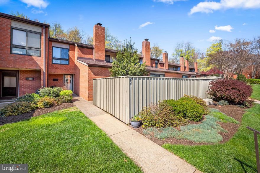 Welcome to 221 Deerfox Lane, a beautifully maintained 3 bedroom, 2.5-bath home in the desirable Deerfox community offering  the best of indoor and outdoor living.  The open floor plan creates a seamless flow throughout the main level. The spacious living and dining area is enhanced by rich wood flooring and elegant crown molding. The updated kitchen is both stylish and functional, showcasing on-trend white cabinetry, granite countertops, and a custom tile backsplash. Just off the kitchen, the inviting family room is filled with natural light and features soaring vaulted ceilings and a cozy fireplace. Main level laundry with updated appliances adds to the convenience and function.  Upstairs, you’ll find three generously sized bedrooms and two full baths. The primary suite offers a large walk-in closet and a private bath with an oversized vanity and a beautifully tiled custom shower.  The charming front courtyard is perfect for morning coffee and a private rear deck, complete with a retractable awning, overlooks trees and open space.  Don't miss the extra storage closet off the deck. Enjoy true low-maintenance living with exterior maintenance covered by the HOA, giving you more time to take advantage of everything the community has to offer.  This great home is Ideally located near all the amenities of Timonium and Towson, and just moments from the scenic Loch Raven Reservoir. Deerfox also offers residents access to a community pool—perfect for summertime enjoyment. Truly the complete package to call home!