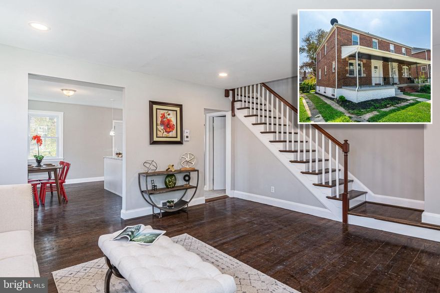 EXCEPTIONAL VALUE FOR THIS NEWLY RENOVATED SEMI-DETACHED HOME WITH 3 FINISHED LEVELS!  Features include hardwood floors throughout the upper levels, open floor plan with a spacious living room, separate dining area, island kitchen with ss appliances & granite counters, upper level with 3 bedrooms & 1 full bath, finished basement with a family room, 4th bedroom, & 2nd full bath, large fenced rear yard, & driveway parking.  Pack your bags and move right in!