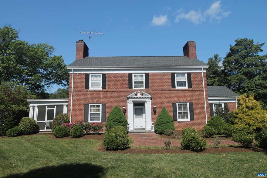 Out of Bounds is a stately brick residence that offers an exceptional blend of location, privacy, and timeless character. Nestled on beautifully landscaped grounds, this classic two-story Virginia home was built in 1940 and features nearly 3,000 finished square feet of refined living space.  The gracious interior showcases high ceilings, generously proportioned rooms, 4 Fireplaces, and extensive custom wood trim throughout. With stunning views of the manicured grounds, the home offers both elegance and comfort, making it ideal for entertaining or everyday living.  Additional highlights include a charming screened-in porch,  2 Heating Sources (Heat Pump and Boiler), a detached garage with a carport, and mature gardens accented by brick and stone walkways. The property offers remarkable privacy while enjoying the convenience of an in-town location. This is a rare and wonderful offering?an ideal opportunity to own a distinctive home in one of the area?s most desirable locations.