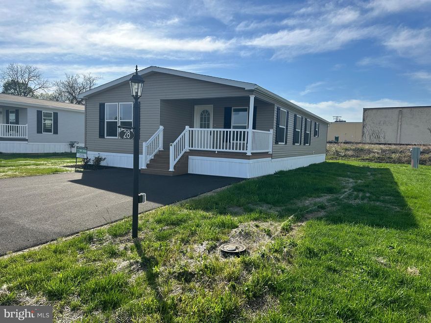 New construction, never-before-lived in, 1-floor appx. 1,300 sq. ft. 2 bed/2 bath with home office/den manufactured home. Set amongst other all-new homes at Shadowstone Village, centrally located one block from Main Street in Palmyra, PA.   Shadowstone Village is a master-planned 55+ community with the warmth of a friendly neighborhood and close proximity to Hershey, Harrisburg, Lancaster, and Reading without any of the big-city hustle or hassles.  Walkable to salons/barbers, pizza shops, and restaurants on Main Street, this home features open living spaces, a feature-packed kitchen, stainless steel appliances, and a front and rear covered sitting porch with low-maintenance composite decking and vinyl railings.  All (underground) public utilities, natural gas heat, high-speed connectivity, and a friendly, welcoming community convenient to the region's amenities make this home one not to miss.