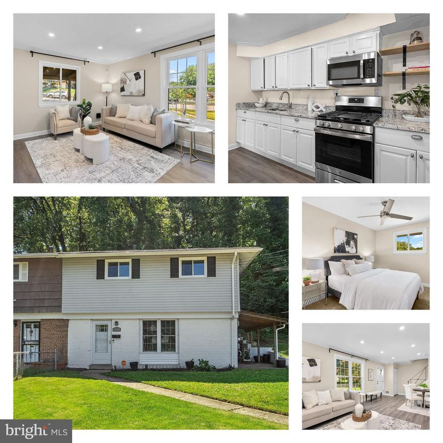 Welcome to 2529 Afton Street, a delightful twin-style home located in the vibrant Temple Hills neighborhood. This beautifully renovated property combines modern conveniences with timeless charm.
The main floor opens into a spacious living room, enhanced with recessed lighting and sophisticated crown molding. The kitchen is a true centerpiece, featuring granite countertops, stainless steel appliances, and luxury vinyl plank flooring that adds both style and durability.
On the upper level, you will find three comfortable bedrooms, all with plush carpeting. Additionally, there's a versatile space that can serve as a den or home office. This level offers direct access to the deck and backyard, providing an ideal spot for enjoying the outdoors.
The outdoor area extends your living space with a welcoming patio, perfect for relaxation and gatherings in the privacy of your fenced yard.
Recent updates throughout the home include a newer roof, windows, furnace, hot water heater, and modern appliances, ensuring a worry-free living experience.
Located in a great commuter area, 2529 Afton Street is just a short walk to the metro train station, making your daily travels convenient and efficient. Enjoy the perfect blend of comfort, convenience, and community in this lovely Temple Hills home.