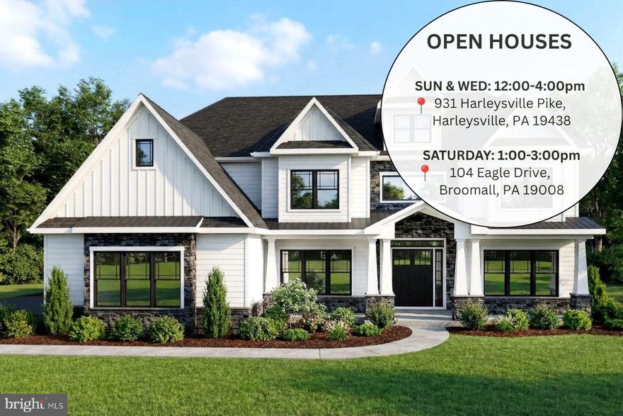 You’re invited to tour one of our floorplans we’ll be offering at Eddy Homes newest community BRONSON ESTATES.. one + acre homesites in Collegeville… Nestled in the heart of Collegeville, Bronson Estates offers an exclusive enclave of luxury homesites on 1-acre lots, thoughtfully designed for those who value space, privacy, and elegance.

Surrounded by lush natural beauty yet just minutes from shopping, dining, and top-ranked schools, this community perfectly blends tranquility with convenience. Whether enjoying a quiet evening on your expansive property, a stroll through nearby parks, or an outing to Providence Town Center, Bronson Estates places you at the center of it all. With timeless architecture, spacious floorplans, and the prestige of a limited collection of homes, Bronson Estates is where refined living and everyday ease come together.

Step into luxury with this stunning, modern craftsman-style home! Enter to a grand two-story foyer that flows into a spacious and open first-floor layout. An entertainer’s dream, this home boasts a gorgeous kitchen with a spacious island, a cozy morning room perfect for casual meals, and a formal dining room complete with a butler’s pantry. The grand two-story great room features an impressive two-story stone fireplace and window wall. Visitors will enjoy the first-floor guest suite with a private full bath. The second-floor owner’s suite flows into a luxurious bathroom sanctuary with a freestanding tub and a large corner shower. Touches of convenience and luxury on the second-floor include a beautiful laundry room, spacious bedrooms, and a jack and jill bath.
