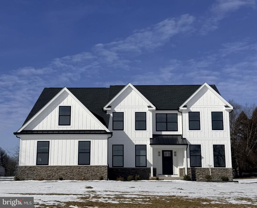 Beautiful Lafayette Model home with 3,321 Square Feet of living space. Located minutes from Phoenixville, this 4-bedroom, 3.5 bath modern colonial  features details carefully selected and quality crafted. Deluxe upgrades include GE model appliances, custom designed maple cabinetry, wide plank oak hardwood flooring, and much more! Step inside the foyer, with it's grand staircase and elegant appointments. This home features a traditional open concept floor plan, great for hosting friends and family. The massive gourmet kitchen has quartz countertops, oversized pantry closet and separate breakfast area.  A generously sized primary bedroom features a bonus upgraded cathedral style ceiling with a custom walk in closet. The primary bath is luxurious with it's Moen faucets, custom oversized maple vanity, oversized natural Carrara Marble shower with frameless glass, and a free standing soaking tub. Three additional bedrooms, laundry, and  two full baths complete this floor. Don't miss the opportunity to own a home in a wonderful location on an oversized lot and it's close proximity to the excellent bars and restaurants in the heart of nearby Phoenixville. You'll love the spacious lot which gives a charming and private atmosphere. The photos shown are of the actual home. Touch ups and finishing touches are currently underway.