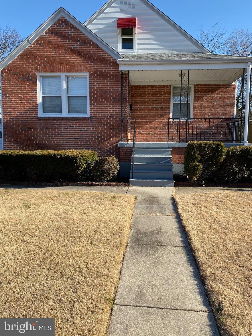 Catonsville - Premium location - only minutes to I-695.  Super nice brick bungalow with 3 bedrooms and 1.5 bathrooms.  Freshly painted throughout and beautifully finished hardwood floors.  Two main level bedrooms,  full bathroom, kitchen and separate dining room.  The second level bedroom is very spacious and features built in book cases, room for a sitting area and it's own Fujitsu wall unit for heat/air.   Large open lower level with a half bath is perfect for a work area and/or additional storage space.   Don't miss your opportunity to lease this great house!