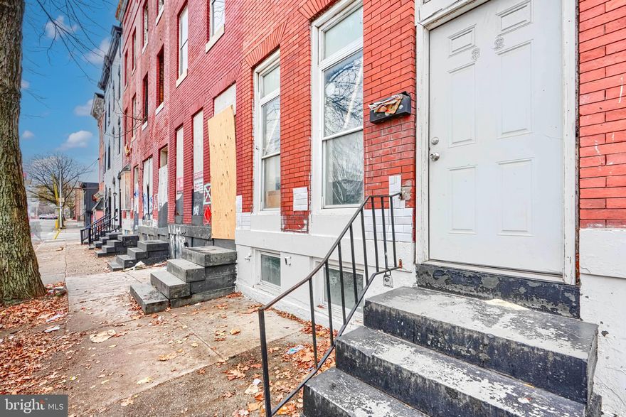 Investor special in the heart of Johnston Square! 1312 Aisquith St is a 3-bedroom, 1-bath single-family home offering strong upside for a flip or long-term rental after a full renovation. This property requires major rehab but features a solid footprint and classic Baltimore rowhome layout, making it an ideal canvas for value-add investors.

Located in a neighborhood experiencing steady redevelopment and investment activity, this property presents an excellent opportunity to capitalize on area growth and appreciation. Perfect for experienced renovators seeking their next project or buy-and-hold investors looking to add to their portfolio.

Sold AS-IS. Cash or renovation financing preferred.