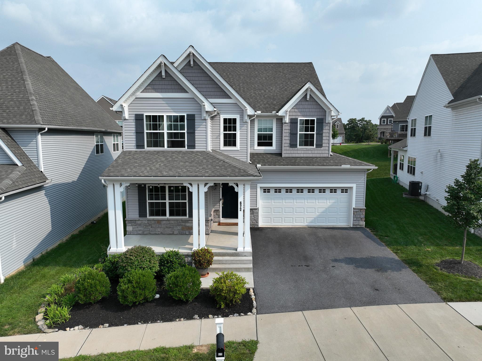 Welcome to 672 Stockdale Drive in the desirable Worthington community of Lancaster. This beautifully maintained 4-bedroom, 2.5-bath home offers nearly 2,400 square feet of modern living space with a bright, open layout perfect for both relaxing and entertaining. Built in 2021 by Keystone Custom Homes, it features a spacious family room, Modern kitchen, Walk-in pantry, private owner’s suite, Venetian Bathroom featuring jacuzzi with jets, Walk in Closets throughout and convenient upstairs laundry. If you are looking to save money on your electric bill, then look no further! The solar panels on this home offer great savings for the owner to produce extra energy and earn cash back. The system is 2 years old. Owner will be paying solar off at closing. The current owner has all the details and paperwork. Feel free to ask any questions.
This home is located in Manheim Township School District, just minutes from shopping, dining, and major routes. Enjoy the benefits of a quiet neighborhood with a low-maintenance lifestyle—schedule your private showing today!