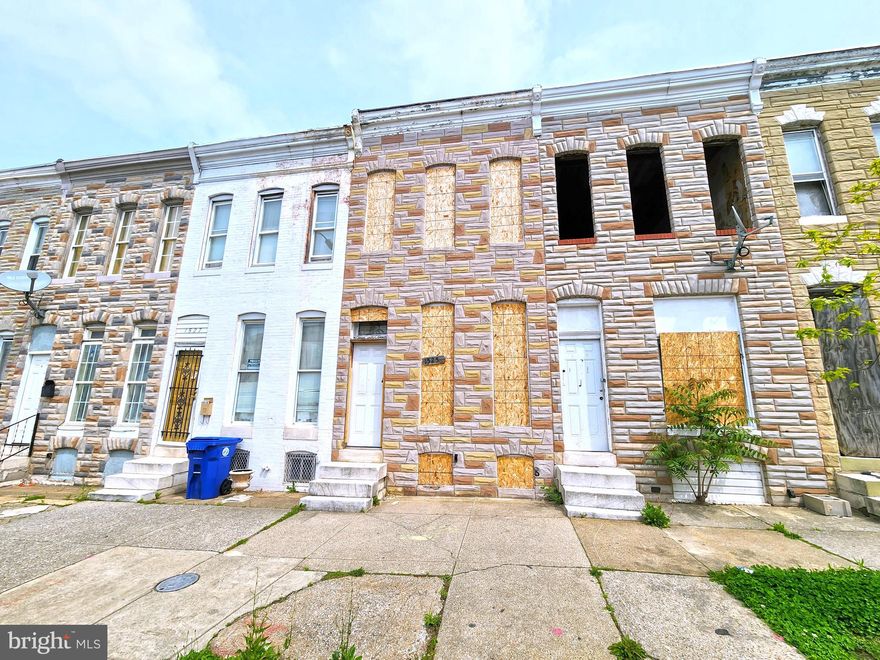ONLINE AUCTION: Bidding begins 9/8/2023 @ 10:00 AM. Bidding ends 9/12/2023 @ 12:20 PM. List Price is Suggested Opening Bid. Deposit: $5,000.

Situated in the Broadway East area, this two-story townhouse provides easy access to a range of local amenities. The property is minutes away from Johns Hopkins Hospital, Clifton Park, Clifton Park Golf Course, and Erdman Shopping Center. With convenient access to the major traffic artery, E North Ave, commuting to other parts of the city is made simple. The property is believed to be vacant.