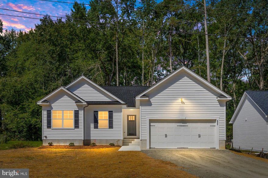 DISCOVER THE CHARM OF THIS BRAND-NEW RANCH-STYLE HOME IN THE  PLACID BAY NEIGHBORHOOD. COMPLETED IN 2025, THIS HOME HAS AN INVITING OPEN FLOOR PLAN, PERFECT FOR MODERN LIVING. STEP INSIDE TO FIND THREE SPACIOUS BEDROOMS AND TWO FULL BATHROOMS, FEATURING UPGRADED COUNTERTOPS AND A LUXURIOUS WALK-IN SHOWER IN THE PRIMARY BATH. THE HEART OF THE HOME IS THE COMBINATION KITCHEN AND DINING AREA, EQUIPPED WITH STAINLESS STEEL APPLIANCES, INCLUDING A BUILT-IN MICROWAVE AND DISHWASHER, MAKING MEAL PREP A DELIGHT. ENJOY THE TRANQUILITY OF A 0.24-ACRE LOT THAT BACKS TO LUSH TREES, PROVIDING A PEACEFUL RETREAT. OUTDOOR LIVING IS ENHANCED WITH A WELCOMING PORCH AND 10’X 12’ DECK, IDEAL FOR GATHERINGS OR QUIET EVENINGS. THE ATTACHED GARAGE OFFERS PARKING CONVENIENCE WITH INSIDE ACCESS, COMPLEMENTED BY AMPLE DRIVEWAY SPACE. LOCATED NEAR LOCAL AMENITIES, THIS HOME IS A PERFECT BLEND OF COMFORT AND ACCESSIBILITY, MAKING IT AN IDEAL PLACE TO CREATE LASTING MEMORIES. EXPERIENCE THE WARMTH AND JOY OF HOME IN THIS EXCEPTIONAL PROPERTY!