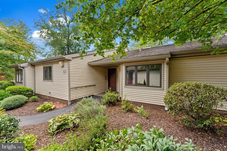 Welcome to 975 Kennett Way, a spacious and light-filled end-unit townhome located in the desirable Hershey’s Mill community, one of Chester County’s premier 55+ neighborhoods. This residence offers 3 bedrooms plus a finished loft, providing flexible space for guests, a home office, or hobbies. Inside, you’ll find an inviting layout featuring a formal dining room, a bright, eat-in kitchen with ample cabinetry and stainless-steel appliances, and a large living room anchored by a fireplace. A sunroom with skylights and walls of windows brings in natural light and frames tranquil views of the golf course, while sliding doors lead to a slate patio with an awning—perfect for outdoor relaxation and entertaining. The home’s generously sized bedrooms include a primary suite with walk-in closets and a private bath boasting a double vanity, step-in shower and jetted tub plus two additional bedrooms on the first floor. The full hall bathroom offers a large single vanity and a tub/shower with tile surround plus a skylight to allow plenty of natural light. The laundry closet is located in the bathroom as well. Other highlights include hardwood flooring, ample storage, and a detached one-car garage plus additional parking right out front. As part of Hershey’s Mill, residents enjoy a vibrant 55+ lifestyle with access to a championship golf course, walking trails, pool, tennis, clubhouse, and an active calendar of social events—all in a beautifully maintained, gated community that’s close to local shopping and dining. This property blends comfort, convenience, and resort-style living in one of West Chester’s most sought-after communities.