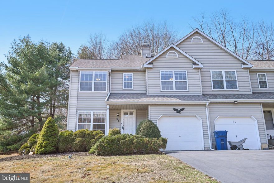 Welcome to 37 Innisbrook Lane, a delightful 3-bedroom, 2.5-bathroom townhome in the highly sought-after community of Country Club Valley! Offering a spacious layout, this home is ready for its next owner. Step inside and be greeted by a bright and inviting family room, where natural light pours in through the front windows, creating a warm space to relax or entertain. The open flow leads into the eat-in kitchen, where you can enjoy meals at your kitchen table while sunlight streams through the sliding doors. Step outside onto the private deck and savor your morning coffee with a serene view of the lush wooded area — a peaceful backdrop that adds a touch of tranquility. The first floor also offers a convenient powder room, a laundry area, and interior access to the one-car garage, providing everyday practicality. Make your way upstairs to discover three generously sized bedrooms. The expansive primary bedroom serves as a peaceful retreat, featuring two large closets for ample storage and en-suite bath. Two additional bedrooms and a well-appointed hall bath complete this level. Don’t forget to check out the unfinished basement — perfect for extra storage or future possibilities! Country Club Valley offers more than just a beautiful home — it’s a community with easy access to parks, shopping, dining, and schools, plus major highways are just minutes away for a seamless commute. Whether you’re seeking space, comfort, or convenience, this home has it all. Don’t miss the chance to make 37 Innisbrook Lane your own. Schedule your showing today!