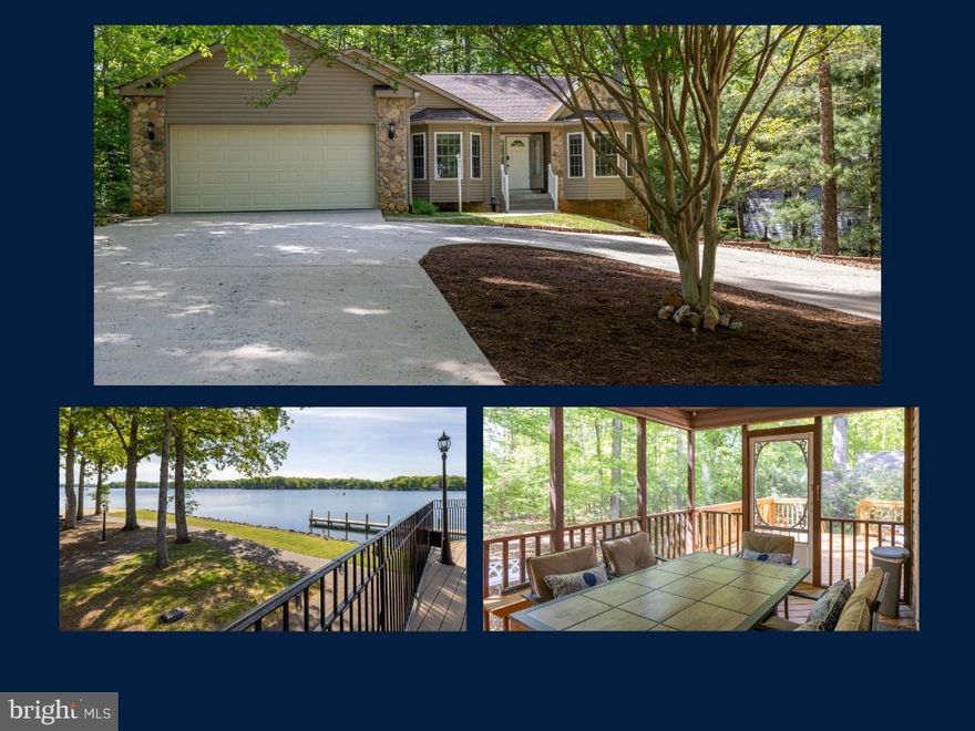 Nestled in the serene Lake of the Woods community, this charming ranch-style home offers a perfect blend of comfort and functionality. Gated community with a Grocery store located directly across from the main gates.  Built in 2004, the property boasts an excellent condition with inviting interior features that makes home a great place to be. The open floor plan seamlessly connects the country kitchen, complete with table space, to the family room, making it ideal for gatherings. Corner fireplace, with a heatilator, while natural light pours in through the bay and skylight windows.  Space for a dedicated dining room or home office within the open floor plan. NEW ROOF 2021. Step outside to discover extensive hardscaping and beautifully landscaped grounds, providing a tranquil retreat. The screened porch and deck right off the kitchen  invite you to relax and enjoy the peaceful views of the wooded surroundings. The screened porch has a ceiling fan and is very inviting. The home has a split floor plan with the primary suite on one side. This primary suite is enormous and opens up to a sitting room the size of a bedroom. You could live in this space alone. The other side has two guest bedrooms and a hall bath.  With three spacious bedrooms and two full baths, there’s ample room for everyone. The attached two-car garage, equipped with a brand new garage door  and openers , adds to the ease of living. As part of the Lake of the Woods community, you’ll have access to fantastic amenities, including a pool, tennis courts, and walking trails, perfect for an active lifestyle. Experience the warmth and comfort of this delightful home, where the floorplan is easy and has been thoughtfully designed for usage. Main level  and low maintenance living. Located on a cul-de-sac, this home offers privacy and a sense of community with a very active club house, restaurant . beach and water views just steps away.