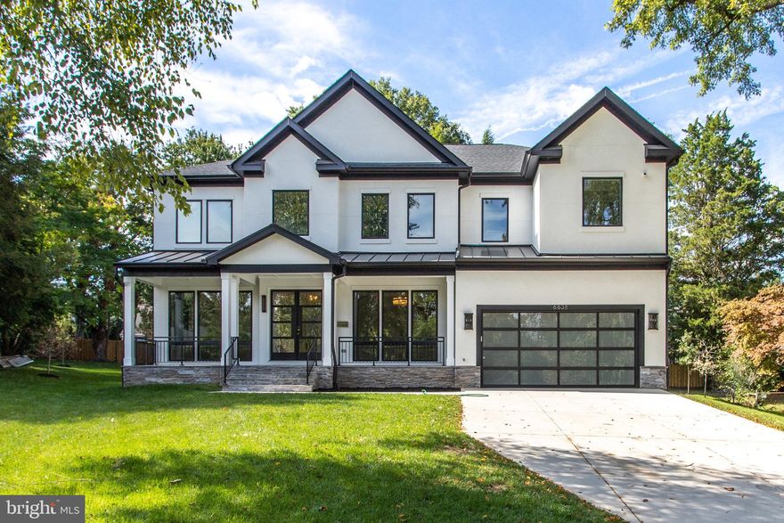 Another New construction  BUILT by KUL HOMES in the established neighborhood in McLean. This lovely quarter acre plus acre lot boasts a contemporary/transitional styled home fully finished. Entering you are welcomed by a grand foyer with a formal living room. The dining room leads to a modern kitchen with top-of-the-line Thermadore appliances featured. The family room with vaulted ceilings includes a wall-to-ceiling fireplace. The second floor includes 3 guest bedrooms and bathrooms en suite, with an additional laundry/utility room.  The spacious owners/primary bedroom includes DOUBLE SIDED FIREPLACE his & hers closets with a spa-like bathroom featuring heated floors, a soaking tub, and rainfall shower with multiple showerheads.  Walk-up basement includes spacious recreation room, theatre room, wet bar, gym space, and additional bedroom with a full bathroom ensuite. This luxurious new construction also includes a  deck, private home office space,  and additional storage space. Located in the Langley school pyramid. Come live the Mclean lifestyle in this new home and make it yours! I