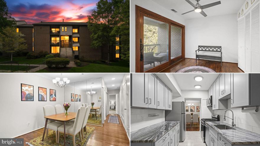 Welcome to Cherry Glen Condominiums, a sought-after community in the heart of Beltsville offering convenience, comfort, and beautifully updated living.  Step inside and immediately feel at home in this fully renovated condo featuring three spacious bedrooms and two stylish full bathrooms. The primary suite is a true retreat with two walk-in closets. Both bathrooms have been thoughtfully updated with modern vanities, sleek ceramic tile flooring, new bathtubs, updated lighting, mirrors, and fixtures.  The kitchen is designed to impress, featuring stainless steel appliances including a built-in microwave, gas range with Wi-Fi and bread proofing options, dishwasher, and refrigerator. High-end granite countertops, a classic subway tile backsplash, soft-close cabinetry, and easy-to-maintain ceramic flooring bring both function and style together seamlessly. Just off the kitchen, a versatile bonus space and a large patio door provide additional flexibility and natural light.  Enjoy peaceful views and a touch of nature right from your private balcony. Inside, warm hardwood floors flow throughout the separate living and dining areas, creating an inviting space that is perfect for both everyday living and entertaining. The dining room is highlighted by updated lighting and elegant floor-to-ceiling mirrors that enhance the space.  Convenience continues with an in-unit full-size LG washer and dryer, along with an updated heating and cooling system to keep you comfortable year-round.  Ideally located just minutes from I-495 and I-95, as well as the College Park and Greenbelt Metro stations, commuting is a breeze. Metro bus stops are also conveniently located right outside the community entrance  .This move-in ready home offers the perfect blend of modern updates, spacious living, and unbeatable location. Schedule your showing today!