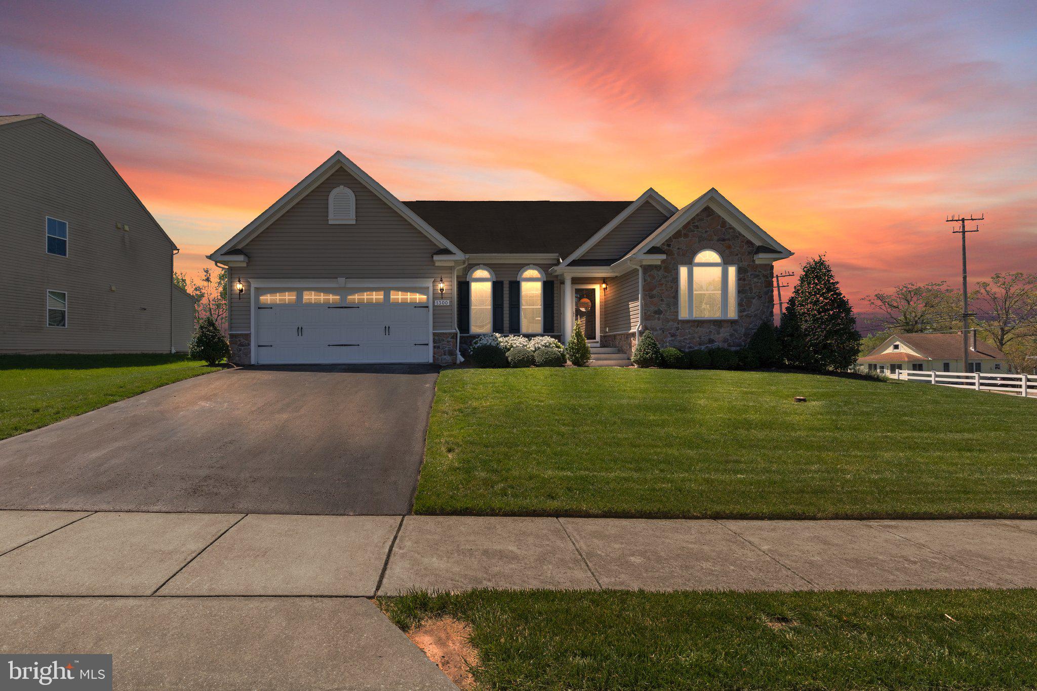 Welcome to Medley Estates, where comfort and style come together in this beautifully maintained rancher offering 3 true bedrooms, 3 full baths, and a partially finished basement. The open layout is filled with natural light and features a spacious kitchen with maple cabinetry, granite countertops, stainless steel appliances, hardwood flooring, and a breakfast bar that flows into a bright morning room and casual dining space. A formal dining room and large living area with plush carpet and a gas fireplace make everyday living feel inviting and easy. The primary suite includes a tray ceiling, generous closet space, and a private en-suite bath with an oversized walk-in shower. Two additional bedrooms and a full hall bath offer flexibility for guests, hobbies, or working from home. The lower level adds even more versatility with a partially finished basement that includes a large rec area, third full bath, and a separate bonus room—ideal for a guest space, gym, or media room. Step outside to enjoy a Trex deck and a stamped concrete patio with built-in seating—perfect for entertaining or quiet evenings at home. Move-in ready and thoughtfully maintained, this home offers space to live, host, and relax in a sought-after neighborhood.