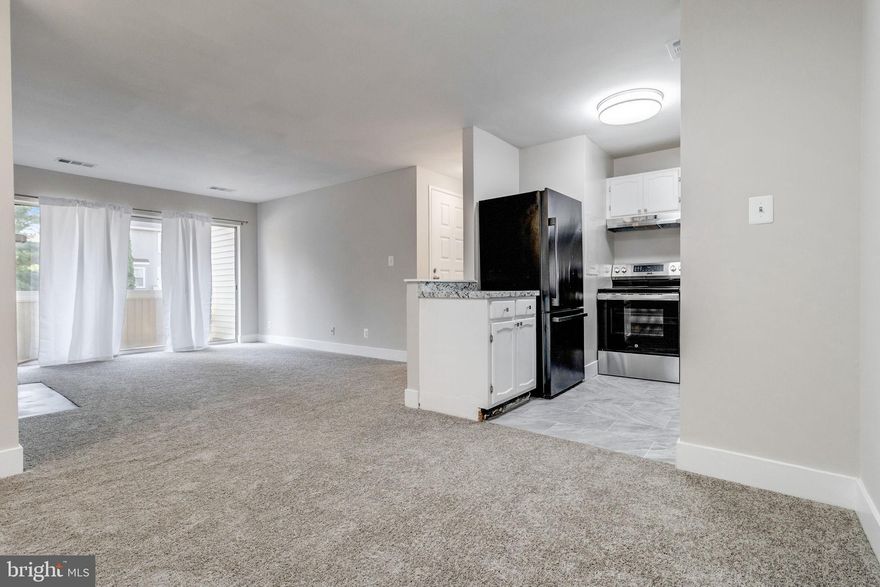 PRICE DROP! Move-in Ready! Welcome to this charming, renovated first-floor condo unit in the desirable Farmingdale Condominium community. This wonderful two-bedroom, two-bathroom unit features a renovated kitchen with new countertop, new tile floor, and new stainless range and dishwasher. The living room has a wood-burning fireplace and leads out to a patio, perfect for relaxing. The master bedroom includes a fully renovated bathroom with new tile floor and ample closet space, while the spacious second bedroom is perfect for family, guests, or as a home office. Also included is a fully renovated full second bath with new tile floor. This unit features brand new paint and carpet throughout, as well as a convenient in-unit washer and dryer. Assigned parking space #108 is so close to the front of the unit. Low condo dues. Located near shopping, dining, and major highways, this renovated gem is the perfect place to call home near Great Seneca & Clopper Road. Don't miss out on this incredible opportunity! Farmingdale is an FHA-approved community. Unit is sold As Is.  Note that unit Seller is owned by listing real estate broker.