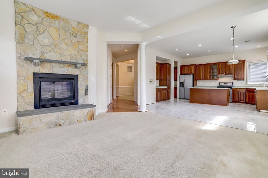 Bright and sunny Birchstone model on a premium lot. Brick front. Freshly painted throughout. Over 3100 sq ft! Master Bathroom suite has gas Fireplace between sitting room & Master bathroom. Luxury Master Bathroom featuring soaking tub & separate shower. Plus 3 other Bedroom's & 2 more full bathrooms on the upper level. The main level has large foyer boosting hardwood floors, elegant spiral staircase, separate living rm & dining room. Library with fireplace. Large kit overlooking family room with stone fireplace. Large Unfinished basement waiting to be customized and finished! Brand new HVAC & Furnace! Last Contract Financing Fell Thru!