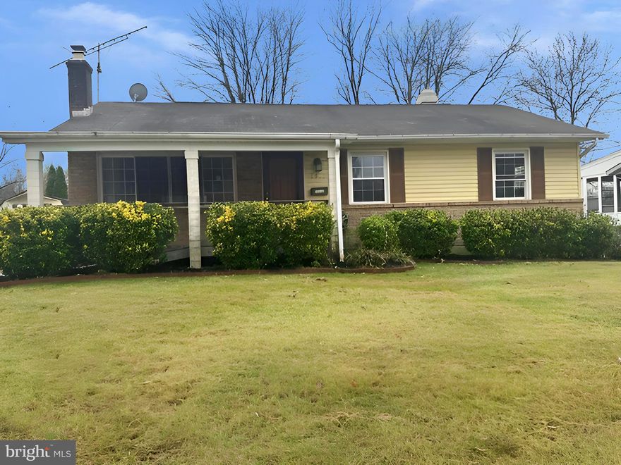 Very nice investor opportunity in Edgewood Maryland. The brick and siding Rancher has 3 bedrooms on main level and 2 full bathrooms. There's a covered deck on front of home and a small sun room on the rear side. Home has a very large basement with space for multiple rooms. Fenced rear yard, shed and a large concrete driveway. Close to schools, shopping Interstate 95 and Aberdeen Proving Grounds.  Home needs updating.