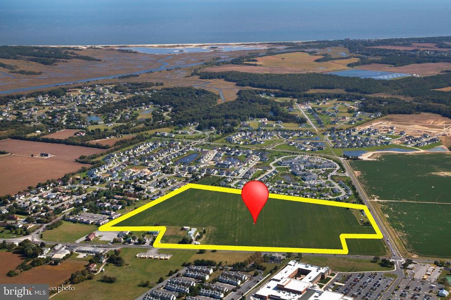 PRIME undeveloped farmland located immediately outside Lewes on HIGH TRAFFIC & HIGH VISIBILITY CORNER of Kings Highway (1604 feet road frontage) & Gills Neck Road (1097 feet road frontage). 47+/- Acres  w/ primary residence, 4 outbuildings & nice rental unit. Parcel is priced at $520,000 per surveyed acre. Originally 57.71+/- Acres with 10.2+/- Acres SOLD.  47+/- Acres remaining.