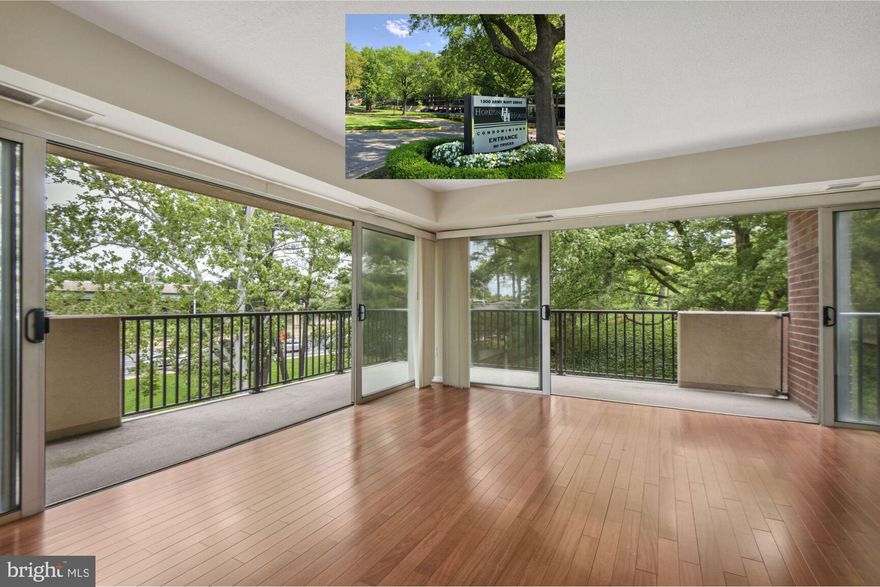 The only end-unit efficiency with a huge, wrap-around balcony with amazing views all the way around*Added convenience of having a side, ground-level walkway to side picnic common space and grass area right outside your front door*Huge walk-in closet off of updated full bath*Cherry Bellawood HW flooring with soundproofing underneath*Condo fees include ALL utilities/pool/tennis/concierge*1 deeded/end slot/covered parking space #12 with plenty of visitor parking*Two laundry rooms on each floor with new laundry equipment installed June 2023*WALK to Pentagon/Pentagon Row/Pentagon City Metro, or take bus/bike/scooter right out front*multiple free bike racks in garage*rentable storage bins available through front desk after move-in*Pentagon Row features restaurants, parks, coffee spots, winter ice skating, Whole Foods, Costco and more*Easy commuting to Amazon HQ & close to Georgetown/Crystal City/Reagan National airport/GW Pkwy/Old Town Alexandria/395/495/66