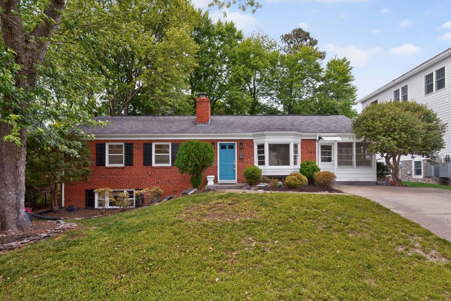 Solid house with lots of options for owner-occupants, remodelers, or builders.  OWNER-OCCUPANTS: Well built house. One of the most affordable in McLean with updated baths, bright kitchen, nice flooring, and primary bedroom with en-suite bath in an outstanding school district.  REMODELERS: Flexible rambler design with stairway to attic: Pop the top to expand!  BUILDERS: Outstanding, mid block lot with level back yard and 80 feet of road frontage on a low-traffic street with multi million dollar homes nearby.  Plat in docs.