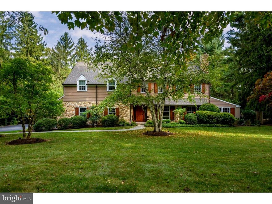 This meticulously renovated, and beautifully maintained home has a custom eat-in kitchen that opens to new morning and family rooms. A spacious fireside living room, handsome study with fireplace, and gracious dining room with French doors are other inviting features of the first floor. The master suite includes ample closets and a tastefully renovated bathroom with double vanity sinks and a tiled, over-sized shower. Four additional bedrooms, two updated bathrooms, second-floor laundry room, and a finished basement game room make this home an ideal fit for an active household. One of the greatest assets of this home is its private, park-like setting, which includes a generous lawn, wooded backdrop, new slate patio, and custom outdoor fireplace. Located on a tree-lined street in Devon, the property is in the sought-after Tredyffrin-Easttown School District. This home is also close to the famed Devon Horse Show, with easy access to Whole Foods shopping, Devon train station, restaurants, shops, and all Main Line amenities.