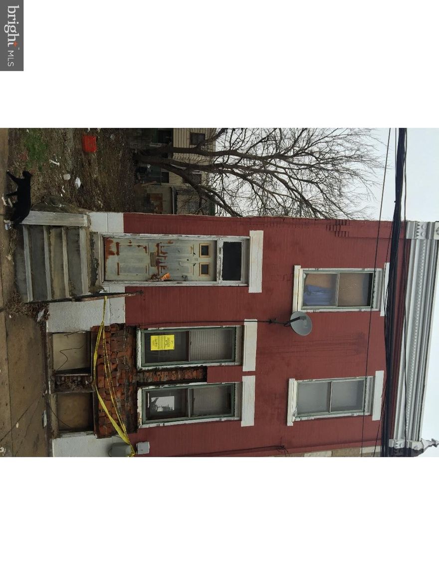 Investment opportunity 2 blocks from  temple University. Total "fixer upper". Property being sold "as is". Needs full-rehab. Screams "potential".