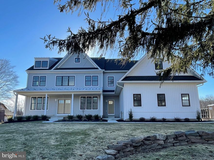 Call for builder incentive details! New construction without the wait. This 5 bedroom, 4.5 bath modern farmhouse is ready now for Buyers to customize and pick their finishings. The home is loaded with luxury standard features and appointments built by an experienced team of professionals committed to superior craftsmanship. With an astute attention to detail utilizing only quality materials befitting of luxury living, Corsini Custom Homes pride themselves on delivering a beautiful product for today’s modern lifestyles. The flexible open floor plan includes dramatic 9’ ceilings throughout the house and custom millwork. Buyers can pick their hardwood flooring that will grace the first floor, double staircases and second floor hallway. When you walk in the front door to the two-story open foyer, to the left is the fifth bedroom with en suite that can be used as an office. To the right is the lovely dining room that includes custom crown molding and board and batten millwork. Buyers can customize their gourmet kitchen that will boast built-in furniture quality kitchen cabinets featuring adjustable shelves and soft-close drawers. The oversized island features an overhanging breakfast bar for seating. Buyers can pick their quartz or granite countertops. The kitchen features high end appliances including a 6-burner stainless gas range, built in microwave, double wall oven and a stainless refrigerator. A wood burning fireplace with farmhouse mantle warms the family room. Off the family room is a lovely, covered porch for outdoor entertaining. The second-floor features two adjacent bedrooms that share a Jack and Jill bathroom. Walk down the hall to the third bedroom with an en suite bath. The primary bedroom rounds out the second floor and includes a dramatic and beautiful bathroom with soaking tub, super shower and two water closets. In addition, there are two primary walk-in closets, a quiet sitting room and multiple areas for storage off the primary bedroom.  The 3-car side entry garage is pre-wired for Electric Vehicle charging station. In addition, the house it is pre-wired for a generator, security & alarm systems, cable & internet. The basement includes recessed lighting and plumbing rough-in for Buyers to finish a full bath one day if they choose. The home has PUBLIC sewer, private water, and NO homeowner’s association. It is conveniently located near 611 and in the award-winning Central Bucks School District. 
Come visit the completed model home at 5366 Old Easton Road! Call the listing agent to schedule a private tour.