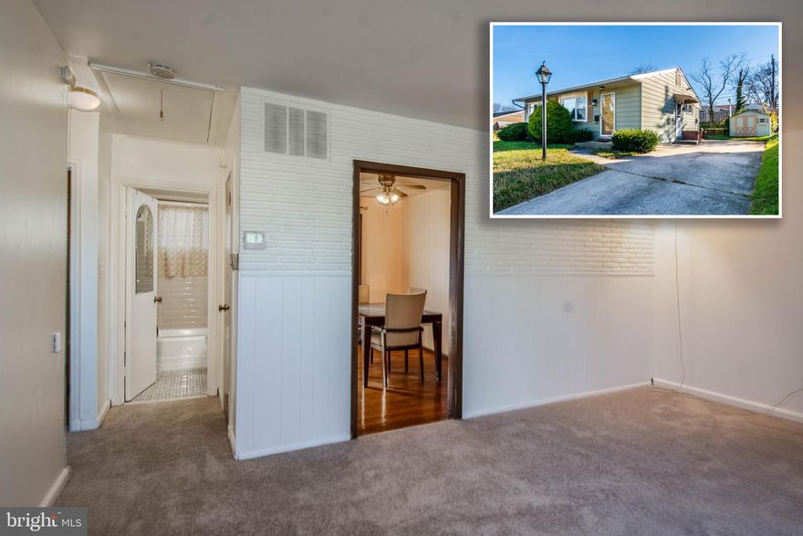 PICTURE PERFECT RANCHER WITH  A FINISHED BASEMENT AND LARGE REAR YARD!  Move right into this charming rancher that features new carpet throughout, a spacious living room, separate dining room, galley kitchen, & 2 main level bedrooms with a hall bath.  The lower level is fully finished and offers an expansive family room, 3rd bedroom, half bath, and laundry area.  The rear yard is the perfect place to entertain with a patio, large yard with storage shed, and driveway parking for multiple cars!  Pack your bags and move right in!