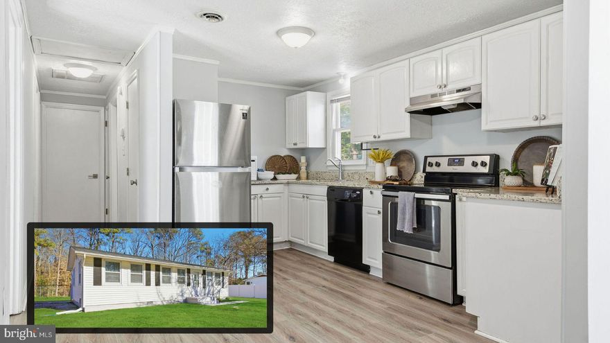 Newly Updated! New Roof - New Flooring - Freshly Painted and more!
Welcome home to effortless, one-level living on a quiet street with no HOA. This beautifully updated 3-bedroom, 1-bath rambler offers the perfect blend of comfort, style, and low-maintenance living. The upgraded kitchen features granite countertops and stainless steel appliances, while the renovated bathroom adds a fresh, modern touch. Luxury vinyl plank flooring flows throughout the main living areas, with  carpeted bedrooms for added comfort.

Step outside to a spacious deck overlooking a flat, fully fenced backyard—ideal for entertaining, pets, or simply enjoying your own private outdoor space. Two storage sheds provide plenty of room for tools, toys, and equipment. Peace of mind comes standard with a brand-new roof featuring architectural shingles.

Conveniently located near Patuxent High School, restaurants, shopping, and everyday amenities, this home offers easy living inside and out. Whether you’re downsizing, just starting out, or looking for a low-maintenance lifestyle, this move-in-ready rambler checks all the boxes.