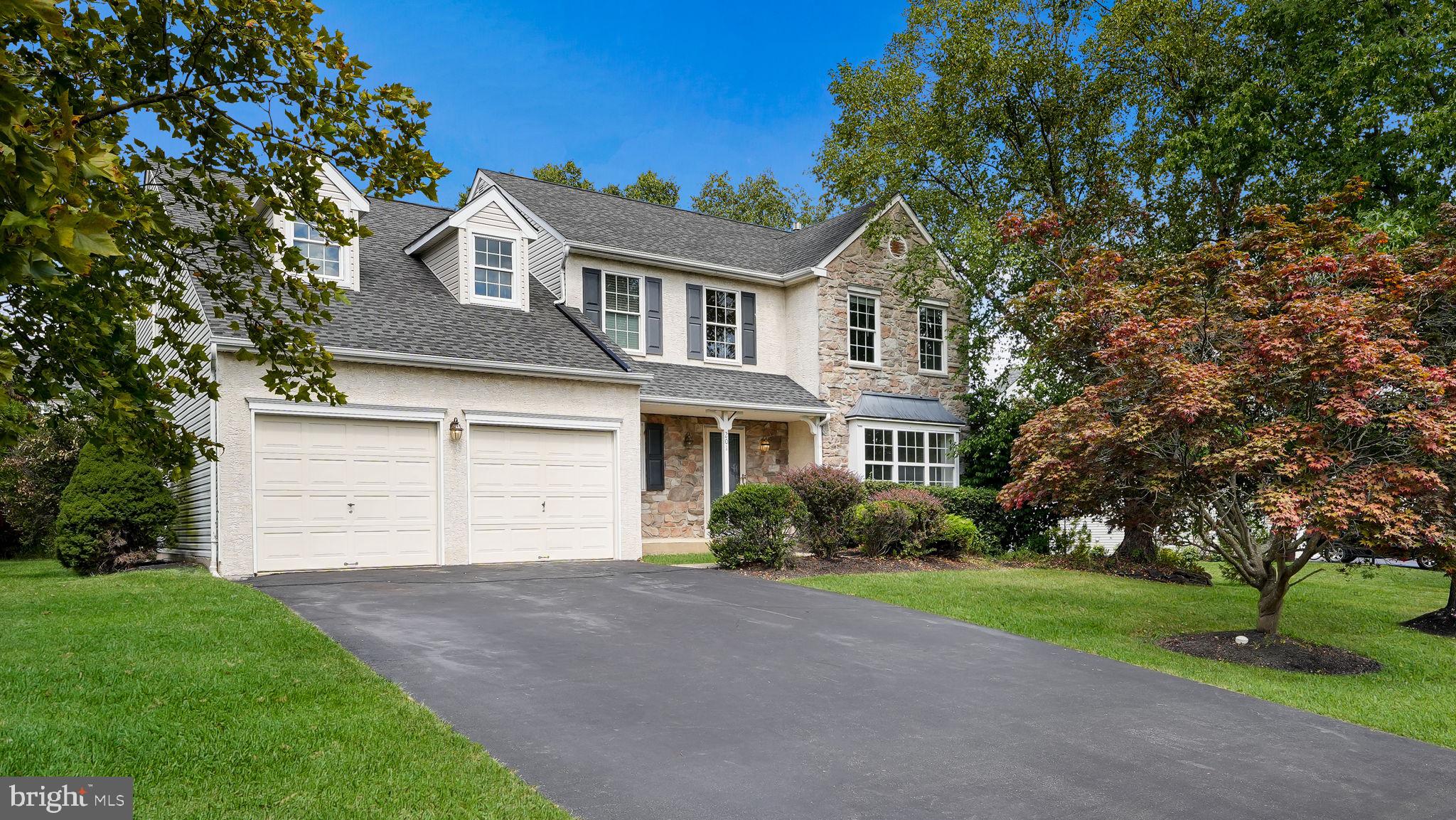 Welcome to this distinguished 4-bedroom Colonial in the highly desirable Montgomery Oaks community. A grand two-story foyer sets the tone, leading into the spacious living room where a large bay window floods the space with natural light. The formal dining room is ideally positioned next to the ceramic-tile kitchen, showcasing stainless steel appliances and seamless flow to the family room. Glass sliders extend the living space to a private yard with patio, perfect for elegant outdoor gatherings.
Refined crown molding graces the first floor. The second floor features the primary suite with vaulted ceilings, dual closets, and a spa-like bath featuring double sinks and a soaking tub. Three additional bedrooms offer generous proportions and versatility. Thoughtfully updated with brand-new carpeting, fresh neutral paint, a new air conditioner, and water heater, this home is both timeless and turnkey.
The full basement provides abundant space for recreation and storage. Blending classic Colonial design with modern upgrades, this home offers an exceptional opportunity in one of the most coveted neighborhoods. Conviently located to shopping, schools and transportation.