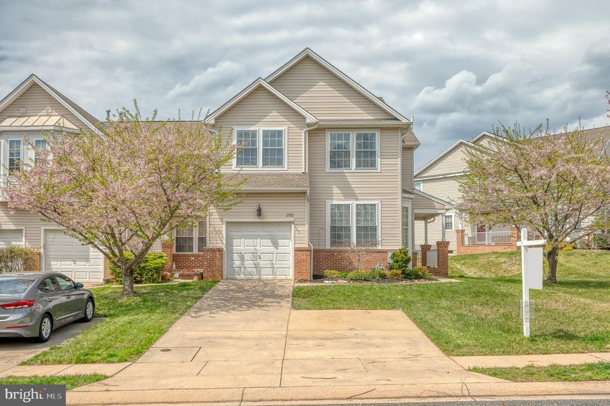 Rarely available end unit villa in the sought-after Deer Spring Community. This home has plenty of recent updates, including a brand new HVAC, hot water heater, blinds and flooring. Just inside the door, the main level has an open floor plan, including an eat-in kitchen with granite counters, center island/breakfast bar and 42-inch cabinets. A slider allows access to the patio and fenced rear yard. The hardwood floors flow into the large living room with stone surround gas fireplace and you'll find a dining room just a few steps away. The family room has a bay window and there is a powder room near the garage entry to the home. Upstairs you will find a large owner's suite with vaulted ceiling, two walk-in closets as well as an attached bathroom including a soaking tub and separate shower. The laundry is situated upstairs for added convenience. Two more bedrooms and another full bathroom complete the space. The finished lower level has a rec room, office / spare bedroom, full bathroom and ample storage space.  The exterior is ideal for outdoor entertaining and there is a garage, driveway, a parking pad as well as overflow parking available for guests.