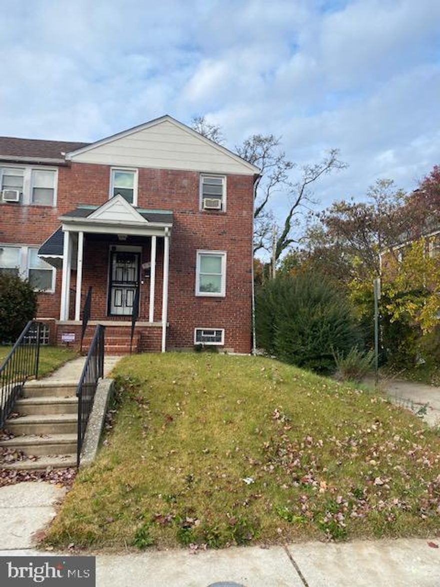 Bring your paint brush and creativity to this spacious 3 bedroom 1.5 bathroom end of group townhome in the Mid-Govans community.  Hardwood floors through out home.  Lower level includes a family room and plenty of storage space in the unfinished portion of the basement. Fully fenced in backyard perfect for entertaining. Conveniently located minutes to Towson, Notre Dame of Maryland University, Morgan State University and shopping centers.