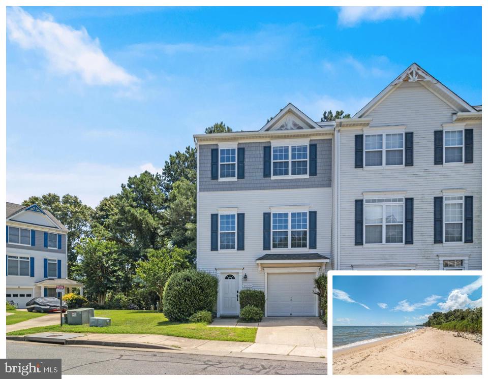 Welcome to Sunburst Drive, your coastal retreat with timeless charm.
Step into a beautifully refreshed home where every detail has been lovingly curated to offer a clean, serene palette for its next lucky owner. This stunning end-unit townhome offers not only extra privacy but the rare gift of unspoiled land views. Surrounding land falls within the critical region, which ultimately offers a luxury perk of non-development in the future; securing your view and privacy for years to come.
From your bedroom, fall asleep to the ethereal sounds of the Bay, an everyday reminder of just how close you are to nature’s beauty with water views. The lower-level walkout basement offers covered protection from the 2020 deck, and leads directly to a private trail that takes you to the beach in under a minute. Yes, less than 60 seconds to the sand and sweeping Bay views! Get ready to dip your toes into the cooling waters.
Inside, the home boasts pristine walls, freshly updated bathrooms, toilets, fixtures and hardware, new paint throughout, and a brand-new tankless hot water heater. Updated granite counters, a newer disposal, large farm-sink, stainless appliances, 2022 HVAC, and new smoke detectors are just a few of the extras.
The private one-car garage with inside access adds to your convenience and comfort. Extra parking nearby.
Enjoy the quietude of a thoughtfully designed community, complete with winding walking paths along the water and a secluded feel, yet you’re just minutes from Gate 3 - PAX River, shopping, dining, and all that St. Mary’s County has to offer.
This is more than a home. It’s a lifestyle. A peaceful waterfront experience wrapped in modern comfort. Come see it for yourself—Sunburst Drive is calling.