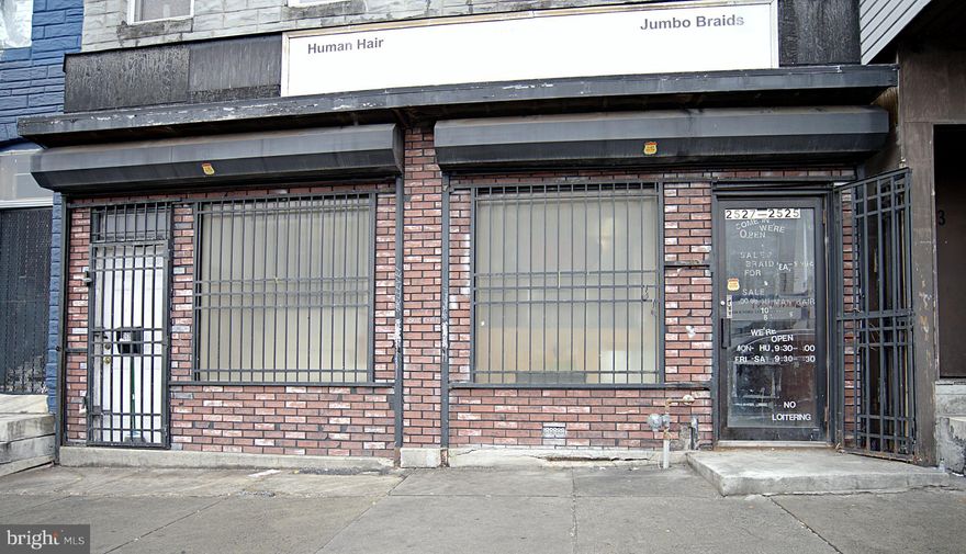 2525 and 2527 Monument Street are being sold together, offering a versatile mixed-use opportunity in a high-demand corridor near Johns Hopkins Hospital. The first floor features a retail space suitable for a wide range of business uses. The second floor offers a spacious living area that can be used as an owner-occupied residence or as an income-producing unit to help offset the mortgage.

Ideally located near established retailers, Northeast Market, and Johns Hopkins Hospital, this property benefits from strong foot traffic and convenient access to public transportation, with a bus line directly nearby. An excellent opportunity for investors or owner-users seeking both commercial exposure and residential or rental income in a thriving area of Baltimore. Property is being sold as-is. Both properties to be sold together