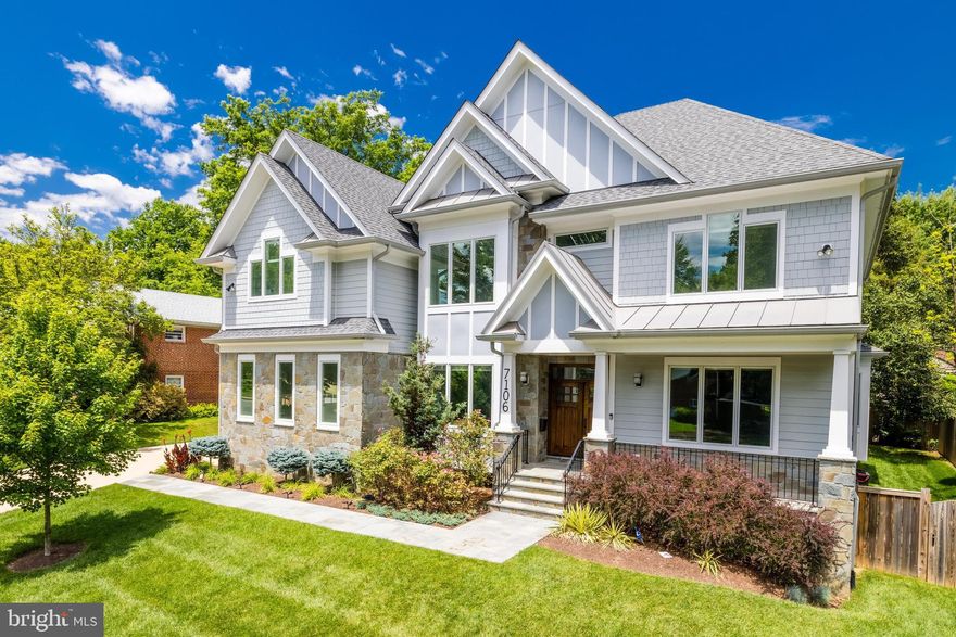 This stunning property is a perfect blend of modern elegance and timeless charm. Situated in the desirable  neighborhood, this meticulously maintained home offers an exceptional living experience. With its prime location just blocks to the center of McLean and impressive features, it presents an incredible opportunity for buyers who want luxury living and a house with a great floor plan for entertaining that flows from inside to outside. Upon entering the residence, you are greeted by a gracious foyer, showcasing the impeccable craftsmanship and attention to detail throughout including custom paneling in the living and dining rooms, foyer, stairs and upper hall. The main level boasts designer lighting, ten foot ceiling with an open concept layout, providing a seamless flow between the living spaces. The foyer is flanked by the living and dining rooms with large windows and tray ceilings with special accent lighting. The gourmet kitchen is a chef's dream, featuring high-end stainless steel appliances like the Subzero fridge and Wolf cooktop, wall ovens and warming drawer, Quartz countertops, generous amount of cabinetry, two stainless steel sinks and a pot filler. The center island with a breakfast bar provides the perfect spot for casual dining or enjoying a morning cup of coffee. There is also a large walk-in pantry. The eat-in breakfast area has a built-in bench with storage and a custom made cushion. The beautiful family room has a gas fireplace, custom built-ins with art nooks with accent lighting, coffered ceiling and floor a wall of windows and double glass doors to the patio. Privately tucked off the foyer is the study which can also be used as a main level bedroom with an attached full bath. The main level is complete with a mudroom with built-in cubbies and a three car garage. The upper level of the home is dedicated to privacy and tranquility and features hardwood floors throughout. The luxurious owners suite is a true oasis, featuring a generous bedroom with a gas fireplace, custom built-ins and a tray ceiling with special accent lighting, and his and her walk-in closets with center islands. The spa-like bathroom includes a heated marble floor, marble countertops, an oversized shower with shower system and a stand alone soaking tub.  There are four additional well-appointed and spacious bedrooms (two en-suites), each with ceiling fans. The upper level laundry room has built-in cabinetry and counter space and LG washer and dryer with large load capacity. The walk-up lower level of the residence offers a versatile space that can be customized to suit your needs. The expansive recreation room has a gas fireplace and built-ins, a bar with barstool seating has a dishwasher, beverage fridge and a sink.  The built-in home theater room is pre-wired for media systems. An additional bedroom and a full bathroom on this level offer convenience and flexibility. There is also an exercise room, an Au Pair Suite and storage room. The front of the house has a cement driveway and flagstone walkway that takes you to the stone front porch with tongue and groove wood ceiling. The spacious backyard is fully fenced and provides ample room for outdoor activities and entertainment, while the patio offers a perfect spot for al fresco dining or relaxing in the sun.
7106 Enterprise is just blocks to the center of McLean and Lewisville Park with sports fields, tennis and pickle ball courts and Friday Farmer's Market. It is just minutes to Tysons, the Silver Line Metro and the Toll Road. Also, it is within walking distance of the McLean Central Park, Library and Community Center. It is equidistant to Dulles International and Reagan National Airports. This property is privately tucked within the neighborhood and conveniently located to the GW Parkway, Maryland and Washington D.C. Scotts Run and Great Falls National Parks are just minutes away and perfect for hiking and nature walks along the Potomac River. Year round attractions include Wolftrap