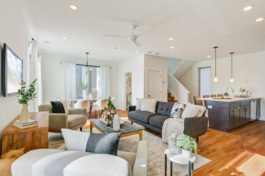 ***Offering $5,000 in Sellers Assistance***Use toward Closing Cost or buy down your interest rate. Real Estate Taxes only $688/year!
Welcome to Kensington Courts, an energetic community in the heart of East Kensington/Fishtown, with 2 CAR PARKING!!!
This 6 year young 3-bedroom, 3.5-bath corner home boasts beautiful hardwood flooring throughout, a bright open layout, and sleek finishes.  The main level flows  seamlessly from one room to the next, a gourmet kitchen featuring Quartz countertops, stainless steel appliances, and ample storage from 42 inch cabinetry.  Then to a spacious living and dining area, complete with a powder room and pantry closet. Upstairs, you’ll find three bedrooms with three full baths, two of these are en suites.  If you are looking for closet space, this is the home for you! The primary suite offers a gigantic walk in closet, a standard closet, and a linen closet in the bathroom.  The spacious laundry room completes this floor with a high-efficiency (HE) front-load washer and dryer.  The top floor offers the second ensuite, which includes another spacious walk-in closet and a private bathroom.  The third bedroom can be used as an office or guest bedroom and has its own hall bathroom.  Venture up to the roof deck, a highlight of this home! Offering unobstructed panoramic views of the Philadelphia skyline—perfect for entertaining or relaxing.  Located just steps from the best of city living, you’re within 10minutes of major highways (I-95, I-676), public transportation(El/Market-Frankford Line), and some of Philly’s most iconic neighborhoods. Explore green spaces like Penn Treaty Park, or take advantage of fitness / yoga studios and gyms close by, and enjoy renowned restaurants, like Suraya, or coffee shops, like La Colombe, and the many breweries along Frankford Avenue and in nearby Fishtown. With Northern Liberties, OldCity, and Center City just minutes away, this home places you at the center of it all—offering the ultimate blend of lifestyle, comfort, and convenience.  Seller is a licensed real estate agent.