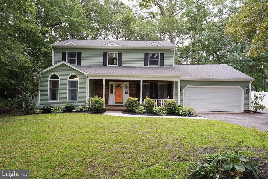 Vacation at home this summer in your private pool! Upgraded, updated and gorgeous 3BR/2.5BA Contemporary colonial on a roomy, poolside lot backing to trees, trimmed by a vinyl privacy fence. Nevins Mill is an established community of gently winding streets and lovely homes.  In 2020 - new architectural shingle roof, new pool, and vinyl fence. A few years earlier in 2017, this home underwent a grand transformation - new kitchen and bathrooms, flooring, and more. 1110 Resden Run greets you with a large yard and welcoming front porch with brick accents. Generously-sized foyer boasts a handsome, turned staircase. So much flexible living space - the foyer is flanked by two rooms that could function as a formal living and dining rooms. Large living room - lots of sunlight, vaulted ceiling, Palladian windows. Bright and cheery kitchen - granite counters w/breakfast bar, pantry, stainless appliances - opens into an informal dining nook and spacious family room w/brick-surround fireplace. Step out into the screened-in porch for your morning coffee, or an evening meal al fresco on your deck. A functional laundry room leads out to the attached 2-car garage. A half bath completes the first floor. Upstairs, your primary bedroom retreat - large, en-suite bath w/granite-topped double-sink vanity, custom tile shower, tile floors, roomy walk-in closet. 2 additional bedrooms, and a 2nd full bathroom with double-sink, granite-topped vanity, tub/shower combo - completes the home's interior. Your backyard oasis awaits! Feel like venturing out? Salisbury is a central point to so much to love about the Eastern Shore. You're 3.3mi to Downtown Sby for unique events, dining, and shopping - City Park and beloved Salisbury Zoo. Prefer a dip in the Ocean? 30mi to visit the wild ponies and sandy beaches of Assateague Island, or to enjoy some classic Boardwalk fun in Ocean City. Call today to make this your new home. Sizes, taxes approximate.