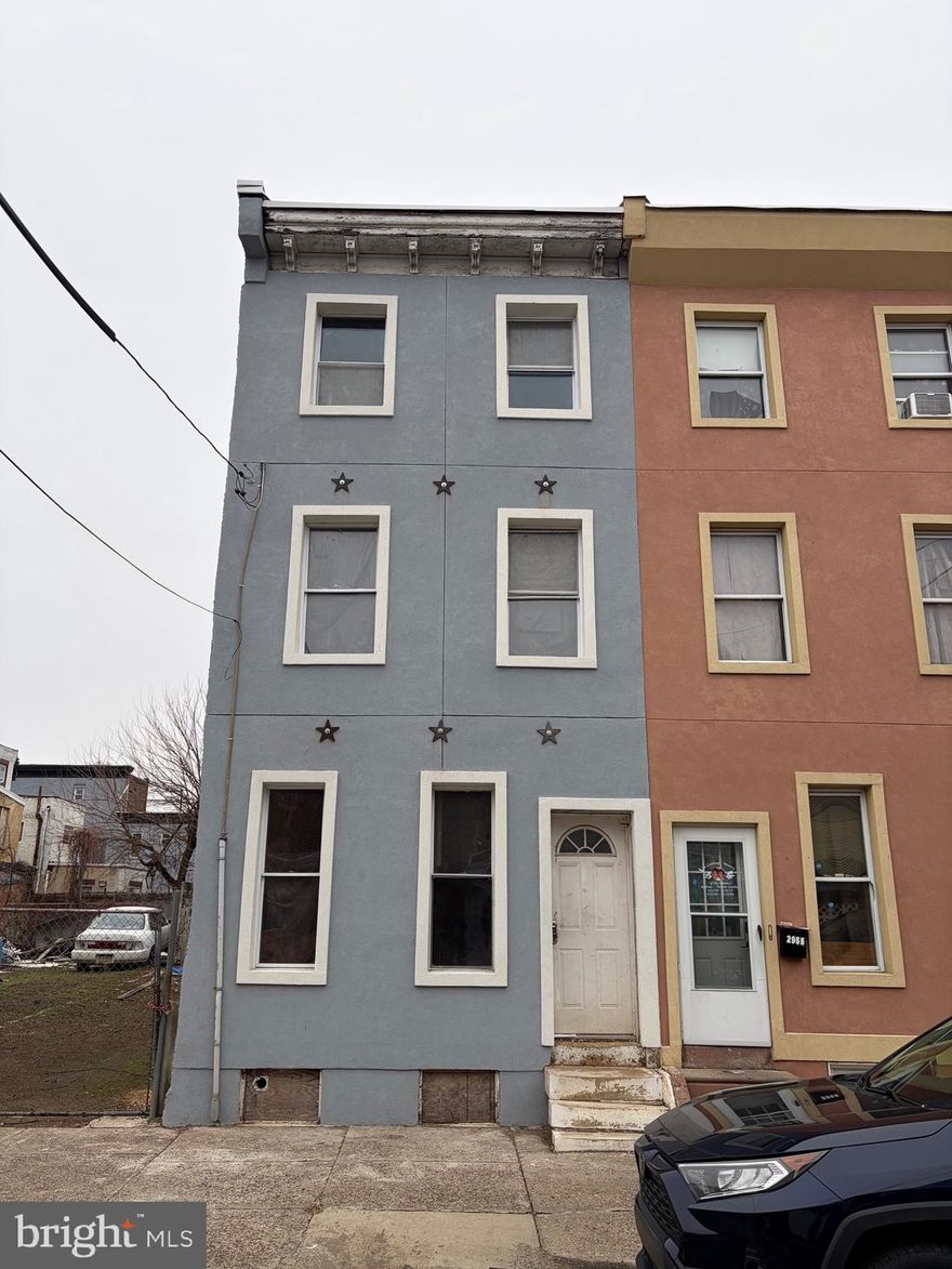 Investors alert. Cash or hard money only. Large 3 story row home completely framed out. All exterior has been redone including Stucco, concrete backyard, basement, roof. Please schedule a tour today.
