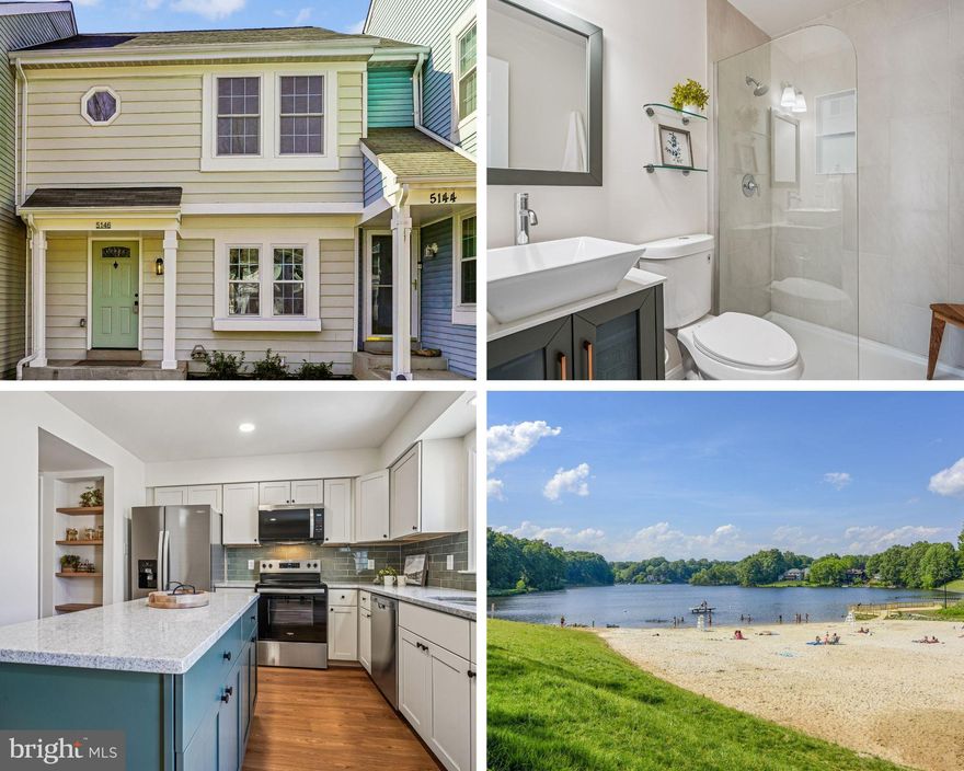 5146 Spring Branch Boulevard is a true showstopper—where thoughtful, cohesive design meets turn-key ease. Fresh sage green accents, custom tile work, granite counters, brand new stainless steel appliances, all new flooring, fresh paint, new plumbing, a new electrical panel, new windows, and a brand new deck mean every detail has already been done for you. This four-bedroom, 3.5-bath townhome shines with personality and style from top to bottom.
The open main level features a stunning kitchen with new cabinetry, fixtures, and a generous island—perfect for everyday living and entertaining. Step right out onto the expansive deck for morning coffee or evening gatherings. Upstairs, the primary suite impresses with a spa-inspired walk-in shower, on-trend vessel sink, and abundant storage. Two additional bedrooms share a beautifully designed bath with a smart, shared layout. The walk-out lower level offers incredible flexibility with a cozy fireplace in a space that can function as a rec room or an en-suite guest suite, and bonus adjacent den ideal for an office or workout space, plus access to the patio and refreshed garden make this the ideal layout.
Backing directly to a walking path to Lake Montclair—with boat storage, picnic tables, and breathtaking views—this home delivers a true lifestyle upgrade. Paddle to one of Montclair’s three private sandy beaches, enjoy the nearby tot lot, and relax knowing you’re zoned to Montclair ES, Saunders MS, and Forest Park HS. Enjoy all the incredible amenities Montclair has to offer including a 109-acre stocked lake with those sandy beaches, boat ramp, boat storage, fishing piers, playgrounds/tot lots, ball fields, exercise stations, new dog park, 18-hole golf course with full-service Country Club, ...the list goes on! Easy access to I-95 and nearby commuter lots/buses make it easy to commute to DC, the Pentagon, and beyond. Home is currently enrolled in a premium home warranty with the option to transfer to buyer at closing. BONUS, This listing now qualifies for special financing through Project My Home for qualified buyers with interest rates as low as 4.99%!