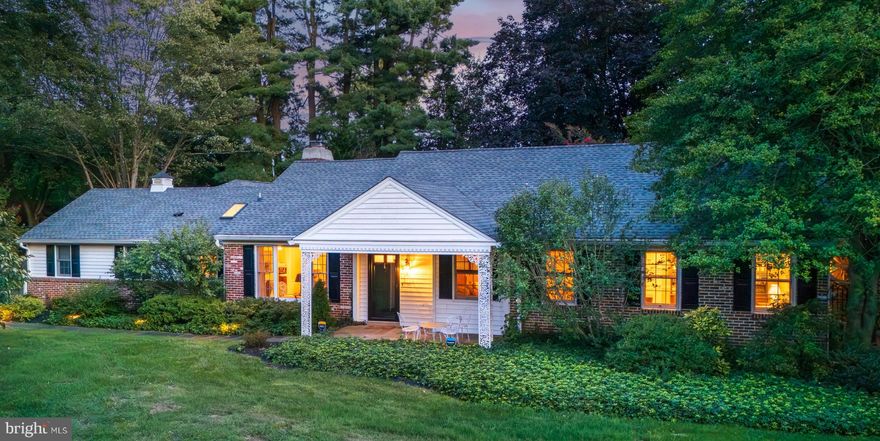 Welcome to 598 Cricket Lane, a fantastic home on a great lot in a prime location in Radnor. A rare opportunity to own an updated home in the highly ranked Radnor School District. The gracious entrance hall opens to a formal living room, highlighted by a large picture window and charming corner display cabinets with wainscoting. The hall also leads to the formal dining room, featuring a gas fireplace framed by custom shelving and a picture window overlooking the nicely planted rear grounds. The heart of the home is a gourmet kitchen featuring granite countertops, stainless steel appliances, a built-in wine rack, wet bar, a breakfast bar with pendant lighting and a skylight that fills the space with natural light.  The kitchen opens directly into the spacious family room offering a tray ceiling and dramatic floor-to-ceiling stone fireplace. French doors with glass panels lead  to the rear patio. The first floor owner’s suite offers a spacious walk-in closet with dressing area and custom built-ins. The sumptuous owner's bathroom features dual granite-topped vanities, a corner soaking tub and an oversized shower with custom water features—creating a true spa-like retreat. Two additional, generously sized bedrooms are served by a full hall bathroom, each offering flexibility of use, with one easily doubling as a home office. Upstairs, two huge bedrooms, filled with natural light and ample closet space, are serviced by a central hall bathroom. The finished lower level offers wonderful versatility, ideal for a media room, exercise space, or playroom. This level also includes a generous storage room and a pleasant laundry area. Outside, the setting is fantastic—a large, level yard provides plenty of space for recreation, while the tremendous fieldstone patio  is perfect for outdoor entertaining, relaxing, grilling and dining al fresco. Additional highlights include recessed lighting, gleaming hardwood floors, tons of storage, and a wonderfully flowing floor plan designed for modern living. A two-car garage with an attached bonus room provides even more flexibility and convenience. 598 Cricket Lane is a classic Main Line home with modern updates. Close to the shops, restaurants, and train stations of the Main Line, as well as the nearby King of Prussia Town Center. This is the one—welcome home!