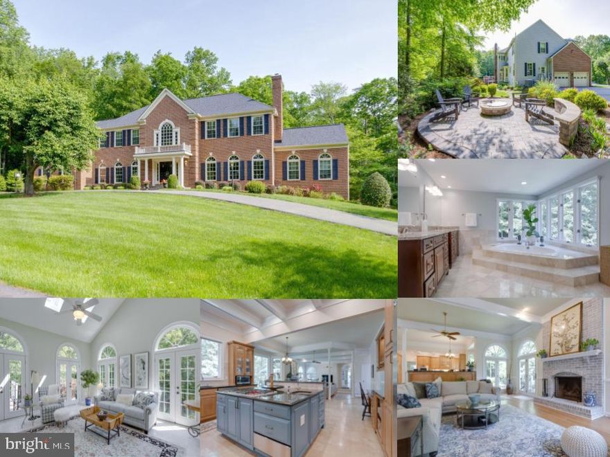 Exceptional Fairfax Station estate home, with over $500K in upgrades to provide years of worry-free, low-maintenance living. Nothing has been left untouched! Among the many big-ticket items are the 5-ton HVAC and 75-gallon water heater (2023), HardiePlank siding and composite trim (2017), Asphalt roof (2022), Marvin true-pane windows (2019-2022), French doors (10) and new front door and sidelights (2019-2021).
This superbly crafted, 5 bedroom, 4.5 bath colonial should immediately be placed on your "must see" list. Located at the end of a private drive, this masterpiece is nestled among the trees on 5 idyllic acres and spans over 8,500 finished square feet of impeccable living space.
Step inside the 2-story foyer and you are embraced by warm sun puddles spilling in throughout the home. The traditional floor plan has been carefully laid out to allow for hosting large gatherings while maintaining an intimate ambiance. Architectural accents and designer paint palette highlight the home, with no detail left untouched. Greet guests in the living room while gathering around the fireplace, then move the party to the grand dining room, which can easily accommodate your holiday dinners! The gourmet kitchen has been impressively designed with coffered ceilings and recessed lighting, high-end stainless steel appliances including premium Wolf, Bosch, and Sub-Zero brands, and custom 2-tone cabinetry. Your inner chef will be in heaven creating culinary masterpieces while enjoying the wooded views just outside the windows! Step into the open family room, accented with a wall of custom built-in bookcases to display your treasures. The second fireplace is flanked by floor-to-ceiling windows and french doors, providing access to the 2-tier Trex deck overlooking the yard. Working from home has never been more enjoyable than in this light-filled home office, with additional access to the deck and another full wall of built-ins. Sneak off to the sunroom to cozy up with a book or steal  an afternoon nap.
The gleaming hardwood floors flow through the main floor and up the stairs to the bedroom level, where you will find your sanctuary–the expansive primary suite. Offering a third fireplace and more scenic views, this peaceful oasis expands into a private dressing area flanked by dual walk-in closets. Need to get away? Melt away the day in the oversized soaking tub or step into the walk-in shower. This spa-like primary bath includes an extra-long vanity with double sinks and plenty of storage.
Down the sun-drenched hall you will find the stunning, updated hall bath (2022) with dramatic cabinetry and jacuzzi tub. Three exceptionally large secondary bedrooms and an elegant Jack-and-Jill bath complete the upper level. 
The crew will thoroughly enjoy all the lower level has to offer, including a media room with Epson 4K projector, game room with kitchenette, and walk out to the lower level patio with a sizable hot tub!  The fifth bedroom and full bath make an ideal space for visitors or an au pair retreat. Don't miss the sizable gym space or the large utility room with built-in workbench! 
Throughout the property you will find plenty of space among the mature trees and manicured grounds to enjoy the outdoors. The elevated 2-tier Trex deck, stone patio seating area, and cozy fire pit ring are perfect for entertaining on the upcoming summer evenings. Unwind after a long day in the hot tub while you watch the fireflies. The two-car garage has been outfitted with an electric vehicle charger, and the sweeping driveway was repaved in 2021. For those that are more adventurous, the 5 acre lot's sloping hills are fantastic for sledding or riding ATV's! Slip away to Clifton for a delicious meal or the local favorite, Peterson's Ice Cream Depot. Situated near Route 123 and Fairfax County Parkway, this Clifton at Wolf Run home provides easy access to shopping, dining, entertainment, golf courses and parks!