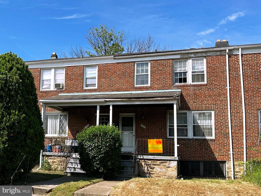 ONLINE AUCTION: Bidding begins 9/7 @ 10:00 AM. Bidding ends 9/11 @ 12:00 PM. List Price is Suggested Opening Bid.  2-story porch-front townhouse situated in Baltimore's dynamic Berea neighborhood. Enjoy proximity to nationally acclaimed Johns Hopkins Hospital, the Northeast Market, and the convenience of Erdman Shopping Center. Embrace the outdoors with nearby Clifton Park and the Clifton Park Golf Course. Easy Access to Major Traffic Artery North Ave. Property is Vacant. See below for more information. Deposit: $5,000.