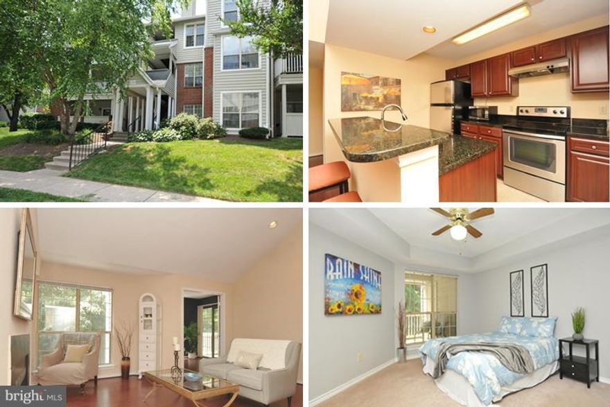 Gorgeous top floor condo with vaulted ceilings, open floorplan, and updated kitchen. Kitchen has stainless steel appliances, granite countertops, and a breakfast bar which opens into the light and airy living area. Relax around the fireplace, or get some work done in the convenient office nook with built-in bookcases.  Enjoy the private patio with a serene view of the woods. Turn in for the night in the master bedroom with tray ceiling and ceiling fan. Massive adjoining walk-in closet with plenty of room for clothes, shoes and accessories. Pets on a case-by-case basis. Tons of community amenities including pools, gyms, tennis courts, playgrounds and walking-distance to multiple bus stops! 12-36 month lease available. All utilities included in rent except for electric and cable/Internet! *Photos shown were taken before current tenant -- blue color in 2nd bedroom is now neutral. New photos will be taken once current tenant moves out.